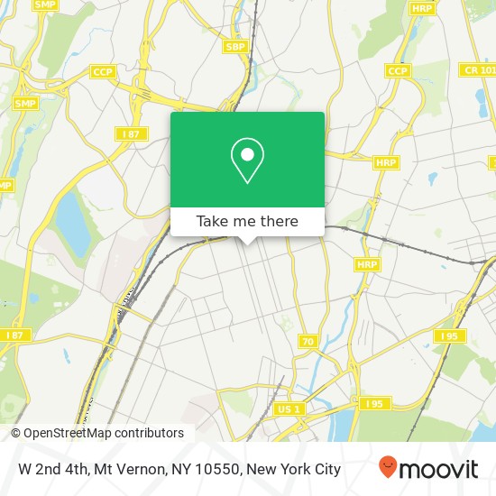 Mapa de W 2nd 4th, Mt Vernon, NY 10550