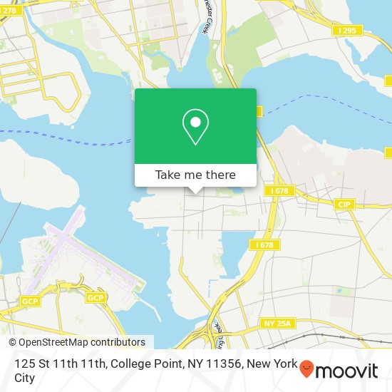 Mapa de 125 St 11th 11th, College Point, NY 11356
