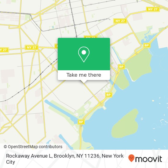 Mapa de Rockaway Avenue L, Brooklyn, NY 11236