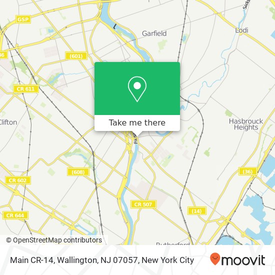 Mapa de Main CR-14, Wallington, NJ 07057