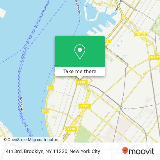 Mapa de 4th 3rd, Brooklyn, NY 11220