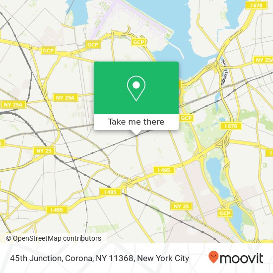 Mapa de 45th Junction, Corona, NY 11368