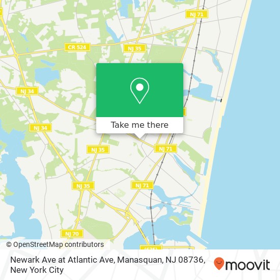 Newark Ave at Atlantic Ave, Manasquan, NJ 08736 map