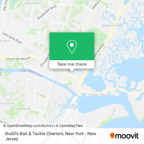 Budd's Bait & Tackle Charters map