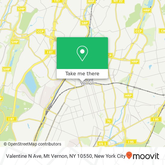 Valentine N Ave, Mt Vernon, NY 10550 map