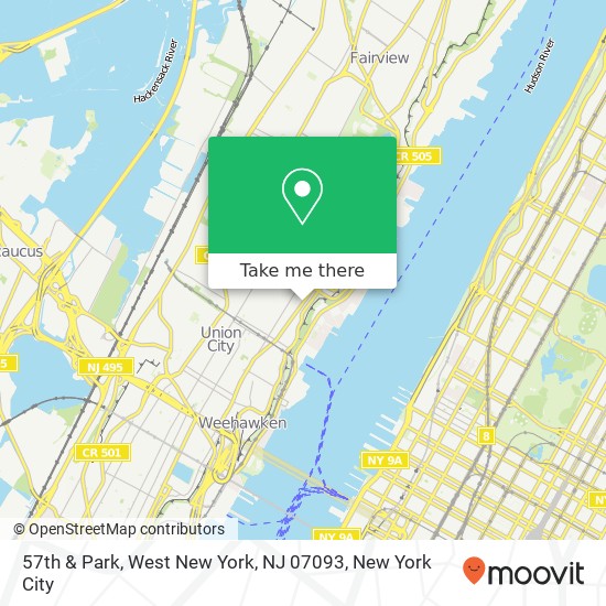 Mapa de 57th & Park, West New York, NJ 07093