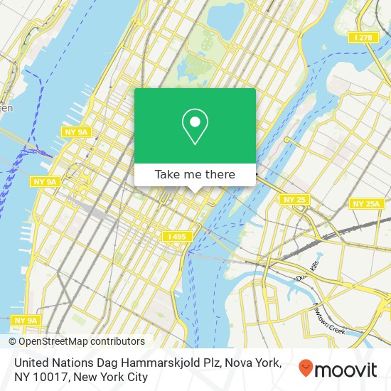 United Nations Dag Hammarskjold Plz, Nova York, NY 10017 map