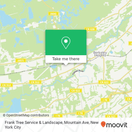 Mapa de Frank Tree Service & Landscape, Mountain Ave