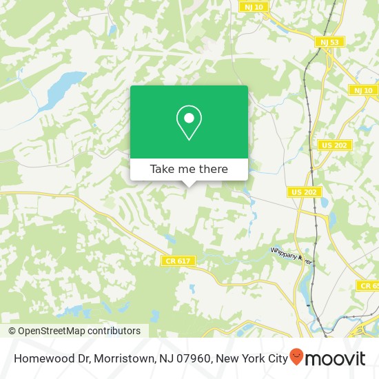Homewood Dr, Morristown, NJ 07960 map