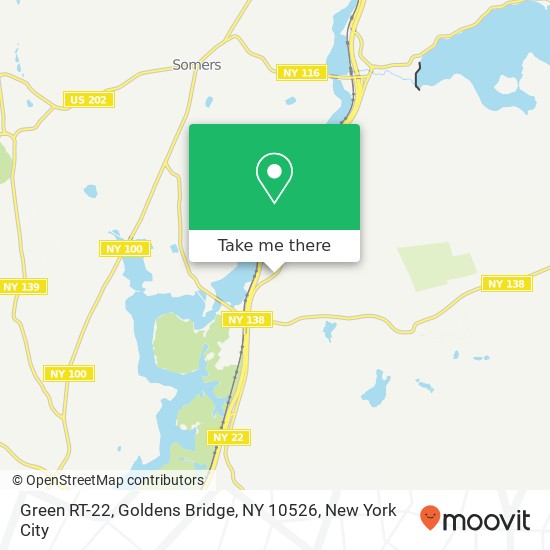 Mapa de Green RT-22, Goldens Bridge, NY 10526