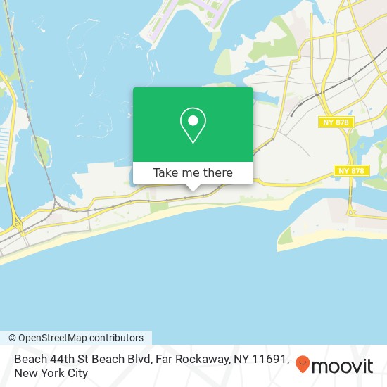 Mapa de Beach 44th St Beach Blvd, Far Rockaway, NY 11691