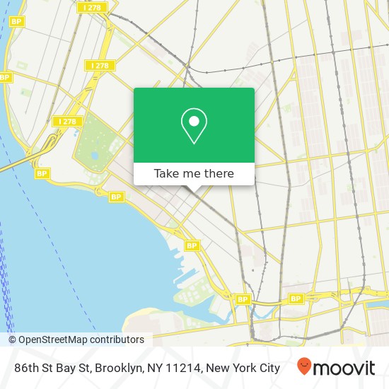 86th St Bay St, Brooklyn, NY 11214 map
