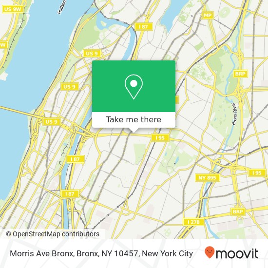 Mapa de Morris Ave Bronx, Bronx, NY 10457