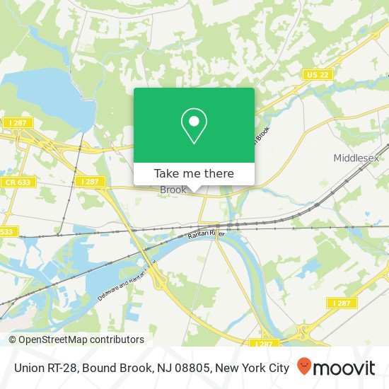 Union RT-28, Bound Brook, NJ 08805 map