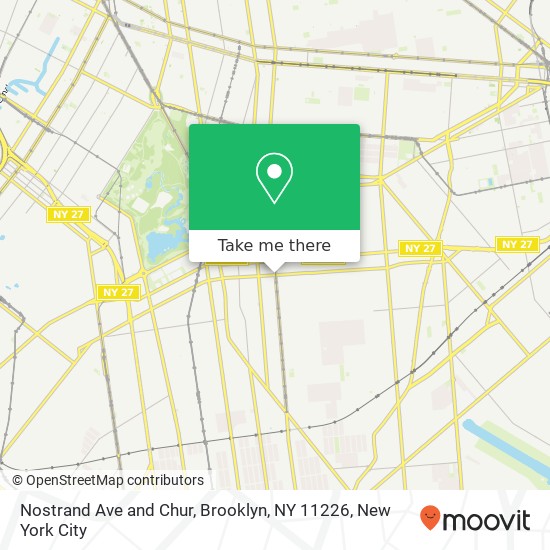 Mapa de Nostrand Ave and Chur, Brooklyn, NY 11226