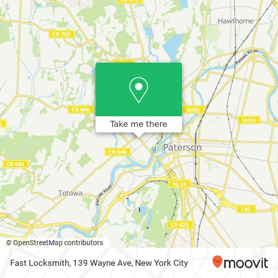 Mapa de Fast Locksmith, 139 Wayne Ave