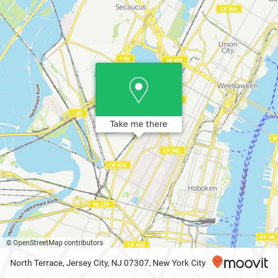North Terrace, Jersey City, NJ 07307 map