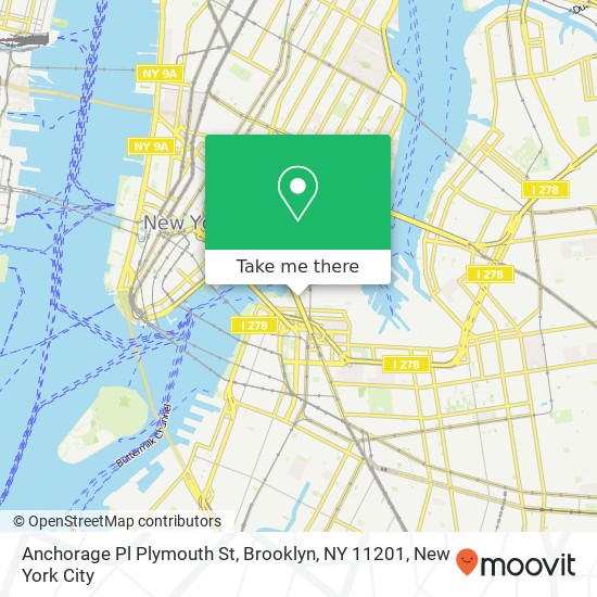 Mapa de Anchorage Pl Plymouth St, Brooklyn, NY 11201