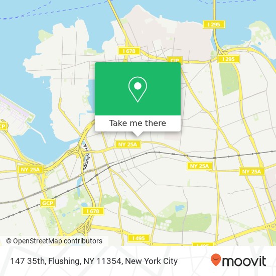 147 35th, Flushing, NY 11354 map