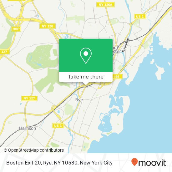 Boston Exit 20, Rye, NY 10580 map