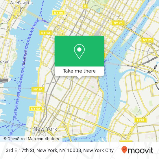 3rd E 17th St, New York, NY 10003 map