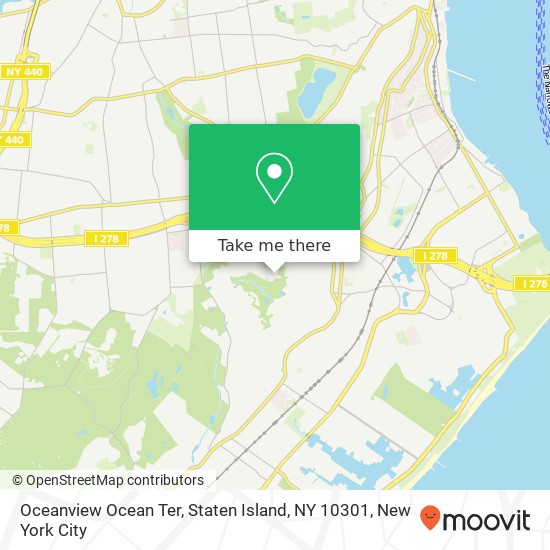 Mapa de Oceanview Ocean Ter, Staten Island, NY 10301