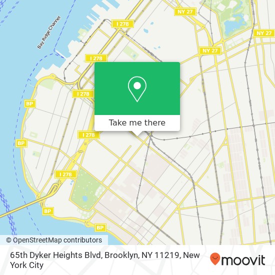 65th Dyker Heights Blvd, Brooklyn, NY 11219 map