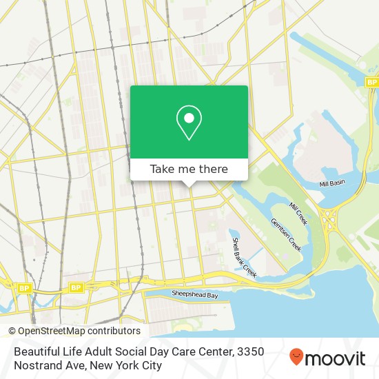 Beautiful Life Adult Social Day Care Center, 3350 Nostrand Ave map