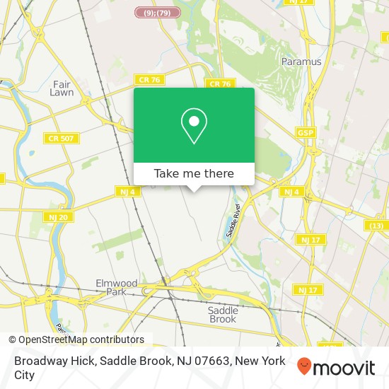 Broadway Hick, Saddle Brook, NJ 07663 map