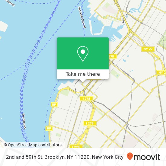 Mapa de 2nd and 59th St, Brooklyn, NY 11220