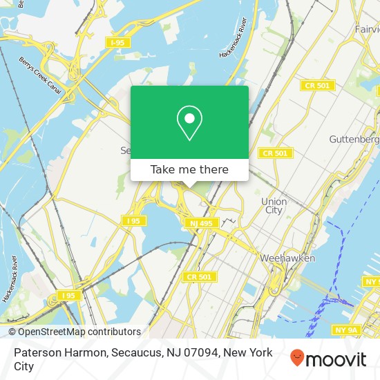 Mapa de Paterson Harmon, Secaucus, NJ 07094