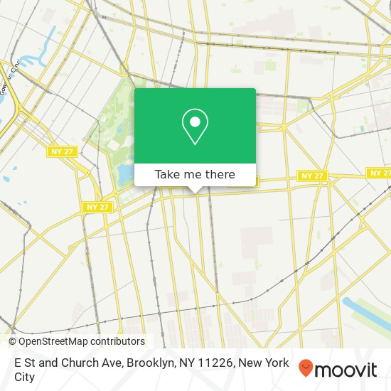 E St and Church Ave, Brooklyn, NY 11226 map