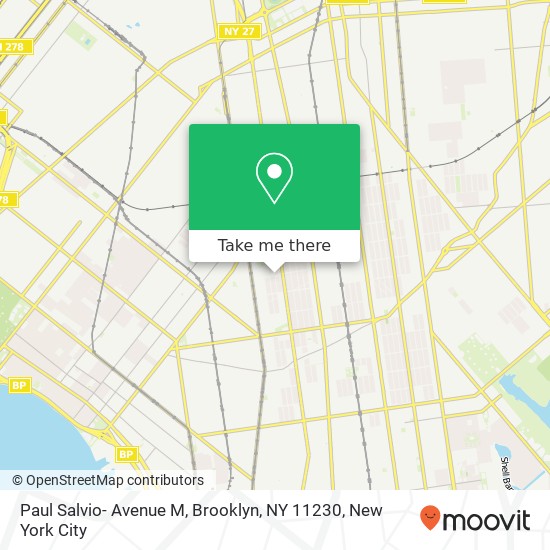 Mapa de Paul Salvio- Avenue M, Brooklyn, NY 11230