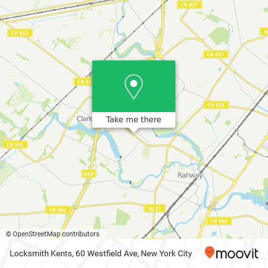 Mapa de Locksmith Kents, 60 Westfield Ave