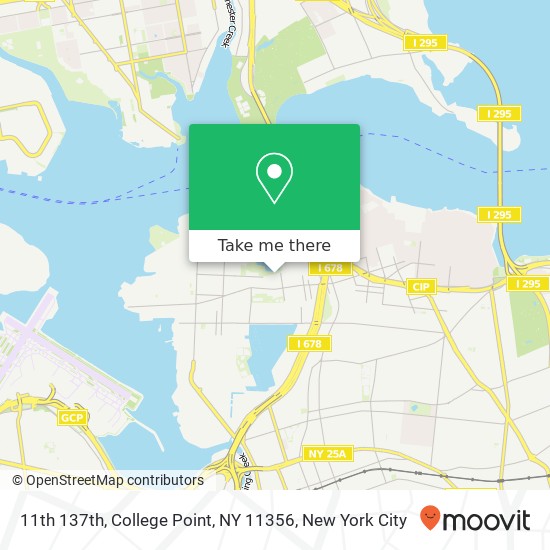 Mapa de 11th 137th, College Point, NY 11356