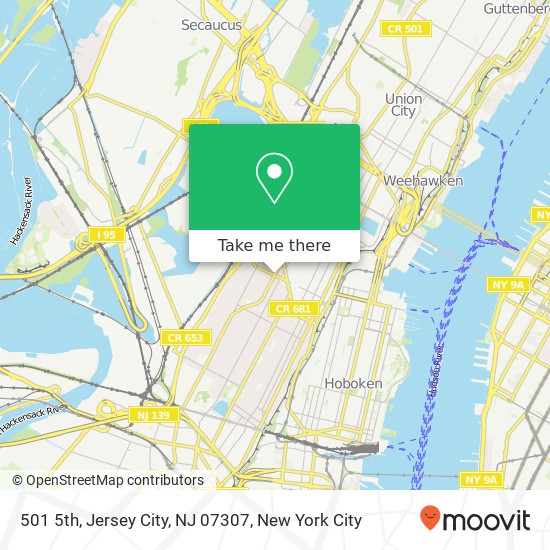 501 5th, Jersey City, NJ 07307 map