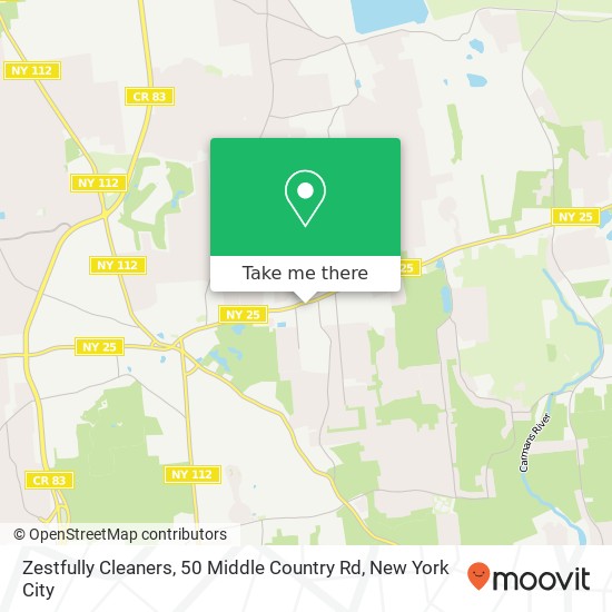 Mapa de Zestfully Cleaners, 50 Middle Country Rd