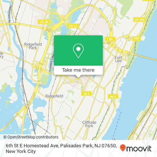 6th St E Homestead Ave, Palisades Park, NJ 07650 map