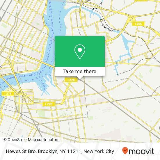 Mapa de Hewes St Bro, Brooklyn, NY 11211