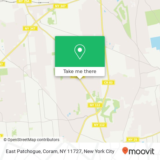 Mapa de East Patchogue, Coram, NY 11727
