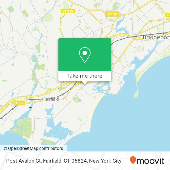 Mapa de Post Avalon Ct, Fairfield, CT 06824