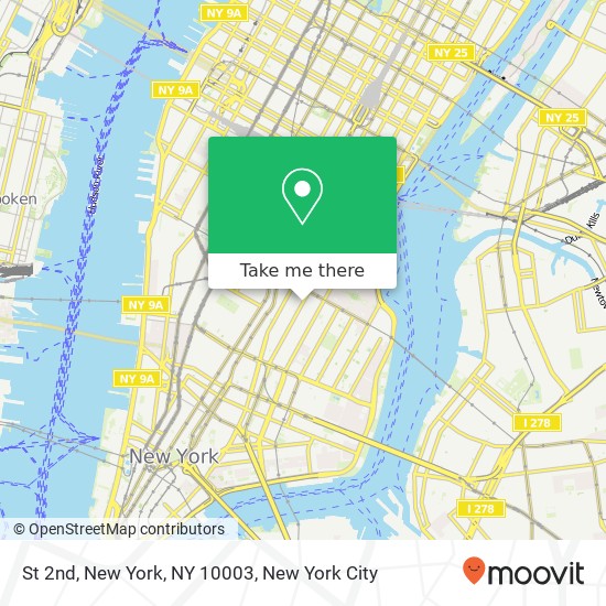 St 2nd, New York, NY 10003 map