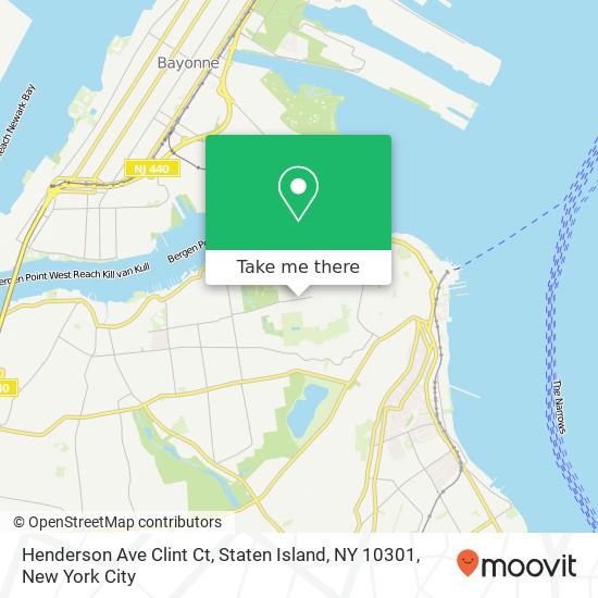 Mapa de Henderson Ave Clint Ct, Staten Island, NY 10301