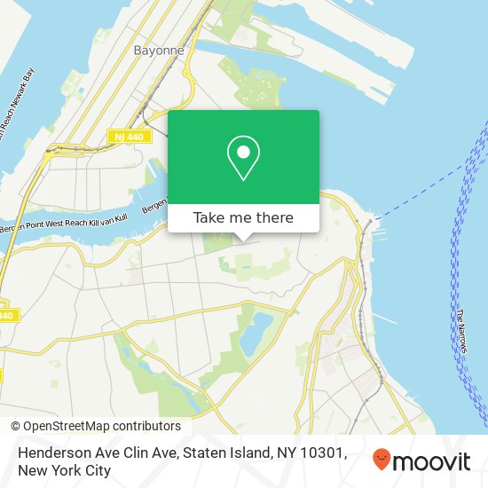 Mapa de Henderson Ave Clin Ave, Staten Island, NY 10301