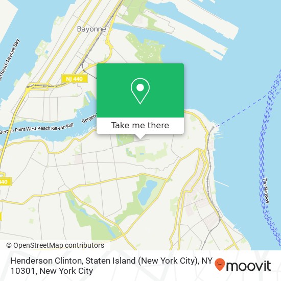 Mapa de Henderson Clinton, Staten Island (New York City), NY 10301