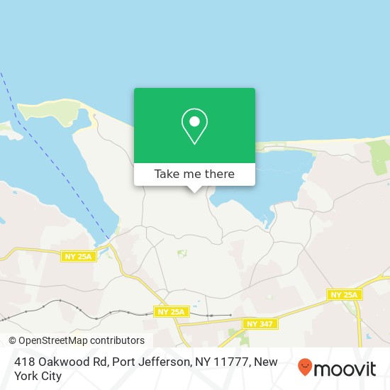 418 Oakwood Rd, Port Jefferson, NY 11777 map