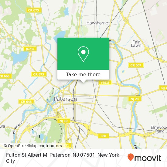 Mapa de Fulton St Albert M, Paterson, NJ 07501