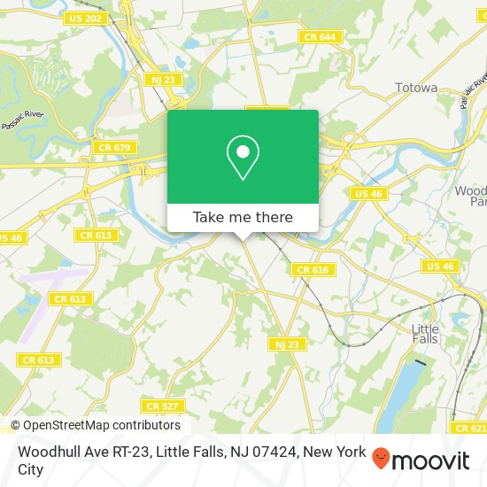 Mapa de Woodhull Ave RT-23, Little Falls, NJ 07424