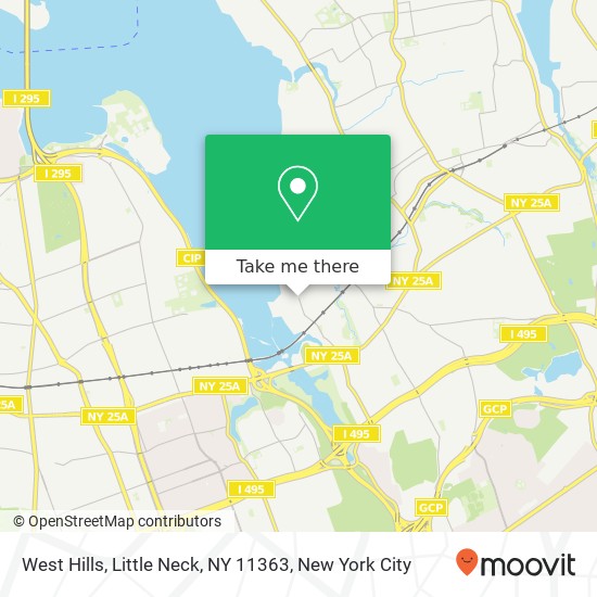 Mapa de West Hills, Little Neck, NY 11363