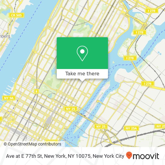 Ave at E 77th St, New York, NY 10075 map
